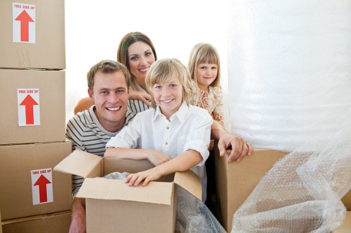 Loading furniture and boxes into a removal truck for a Riddlesdown move