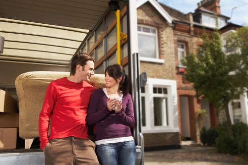 Eco-friendly van loading with sorted items for recycling and reuse
